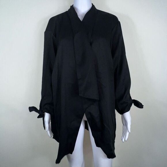 Bloomchic Cascading Tie Sleeve Jacket - Picture 1 of 16